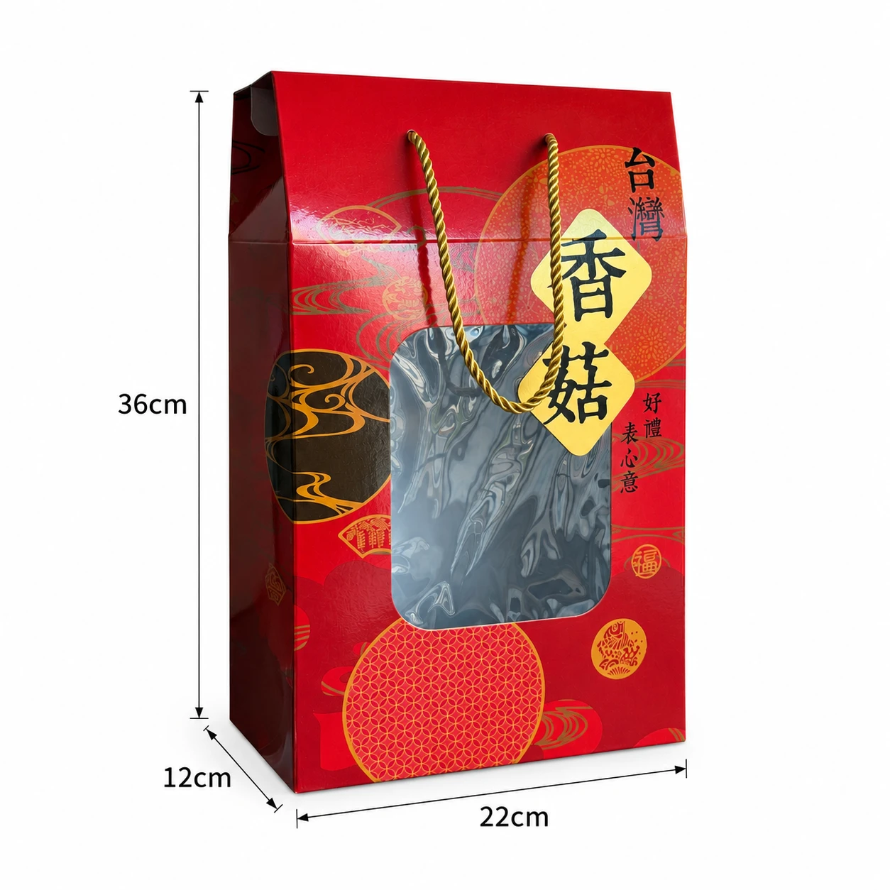 加購 空手提禮盒 22x12x36cm (鏤空透窗款)
