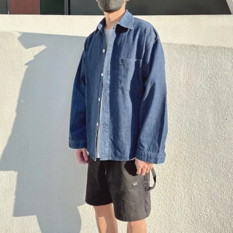 ■3LINE.S賠本出清■牛仔襯衫 水洗牛仔 休閒 牛仔外套 外套 襯衫 情侶裝 男女不拘（J3592)