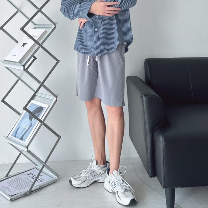 ■3LINE.S售完不補■韓國 涼感短褲 西裝涼感短褲 休閒短褲 寬鬆短褲 短褲 薄款