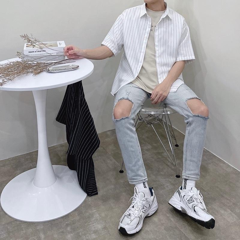 ■3LINE.S售完不補■膝蓋大破壞 牛仔褲 長褲 潮流 男女不拘