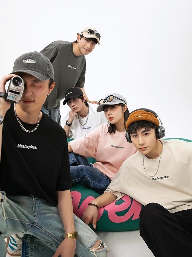 ■3LINE.S■純棉基礎字母印花T恤 CLEANFIT 純棉材質 短袖 短T 寬鬆版型 男女不拘(L1992)