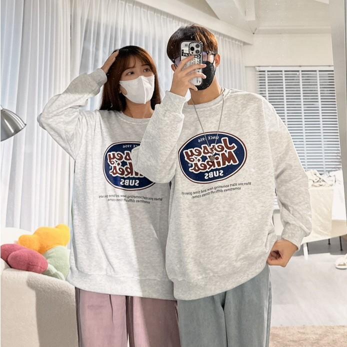■3LINE.S賠本出清■圓印花 大學T 長袖 健康布 OVERSIZE 寬鬆版型 男女不拘(7003)