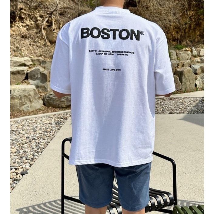 ■3LINE.S售完不補■衝量款 BOSTON 純棉材質 6.2OZ 短袖 短T 寬鬆版型 男女不拘(0035)