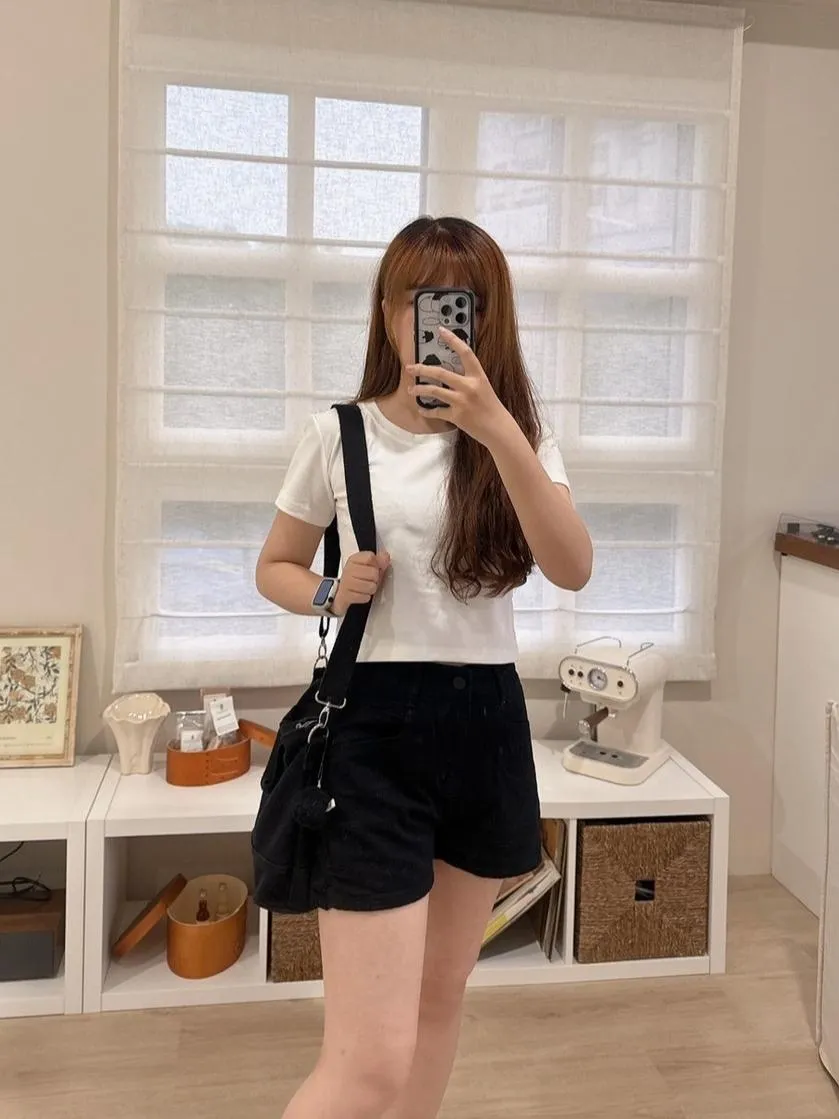 ■3LINE.S■小資女超彈性短版上衣 經典10色 高CP直 超彈性材質 短版上衣 短版T恤