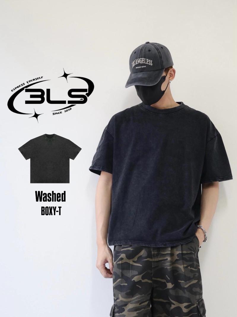 ■3LINE.S■自訂款 水洗T恤 260克雙紗純棉 BOXY 高質量 短寬版型