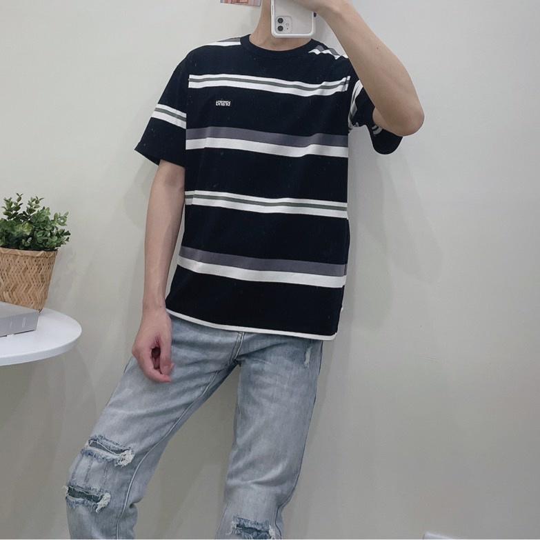 ■3LINE.S■日系短袖 情侶裝 條紋短袖 寬條紋短袖 短袖 短T 個性 簡約 日系 寬鬆版型 男女不拘