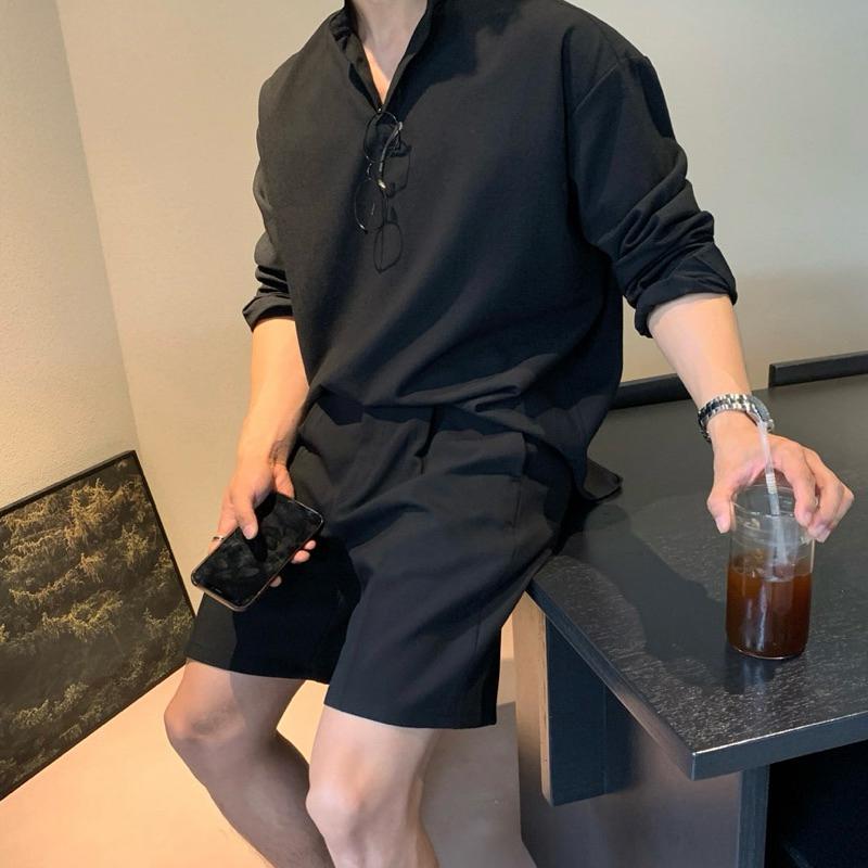■3LINE.S售完不補■韓國 西裝短褲 西裝褲 高質感布料 微彈性 中燙線 短褲 硬挺 厚磅 男女不拘