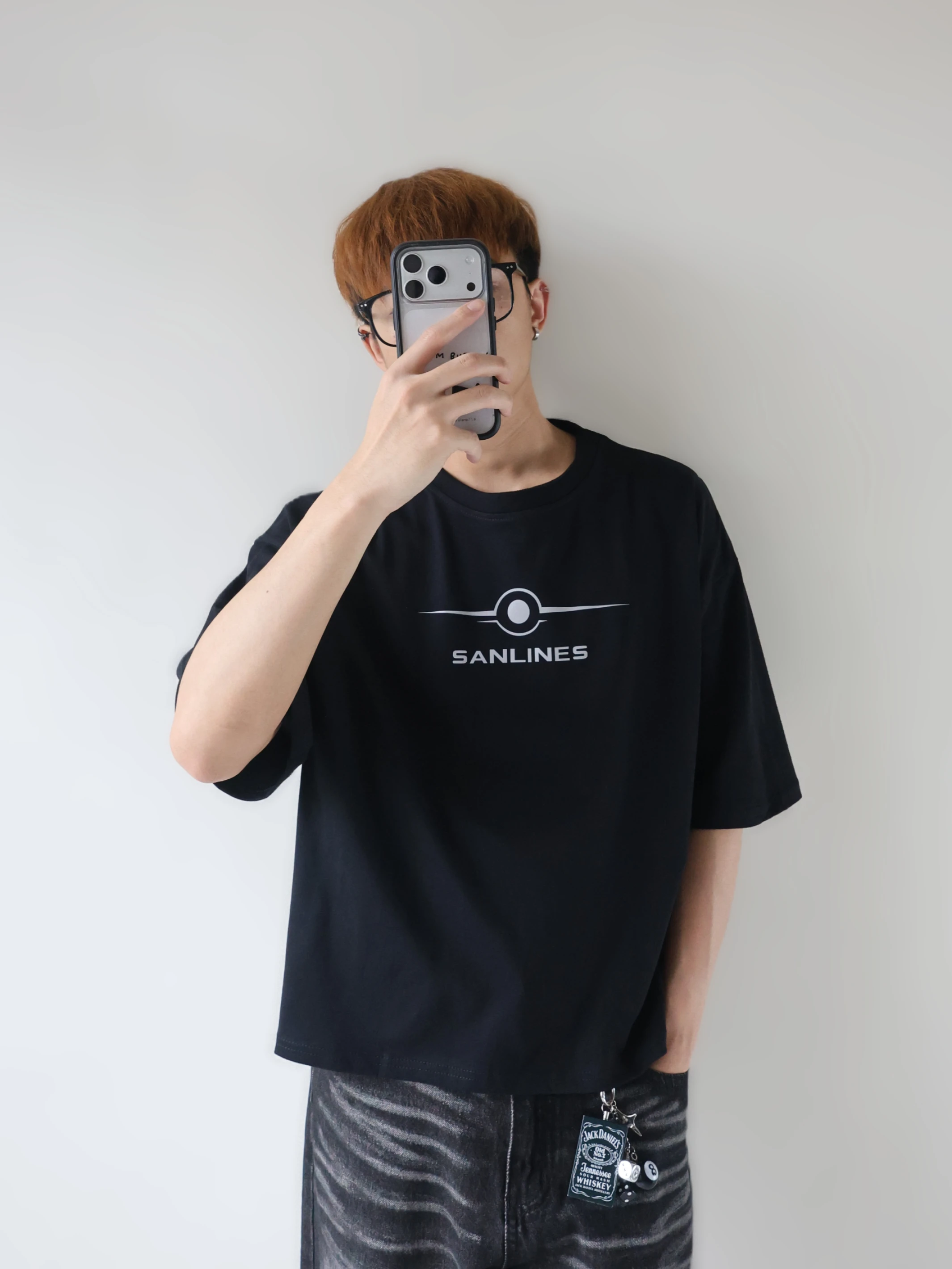 3LINESMADE經典BOXY短寬反光T
