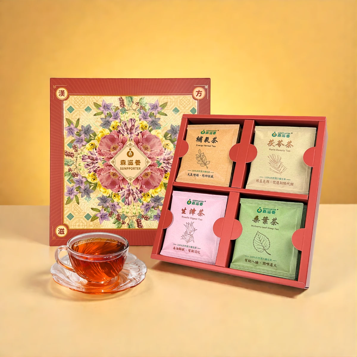 花悅之禮 – 經典漢方茶禮盒(12入/盒)附提袋