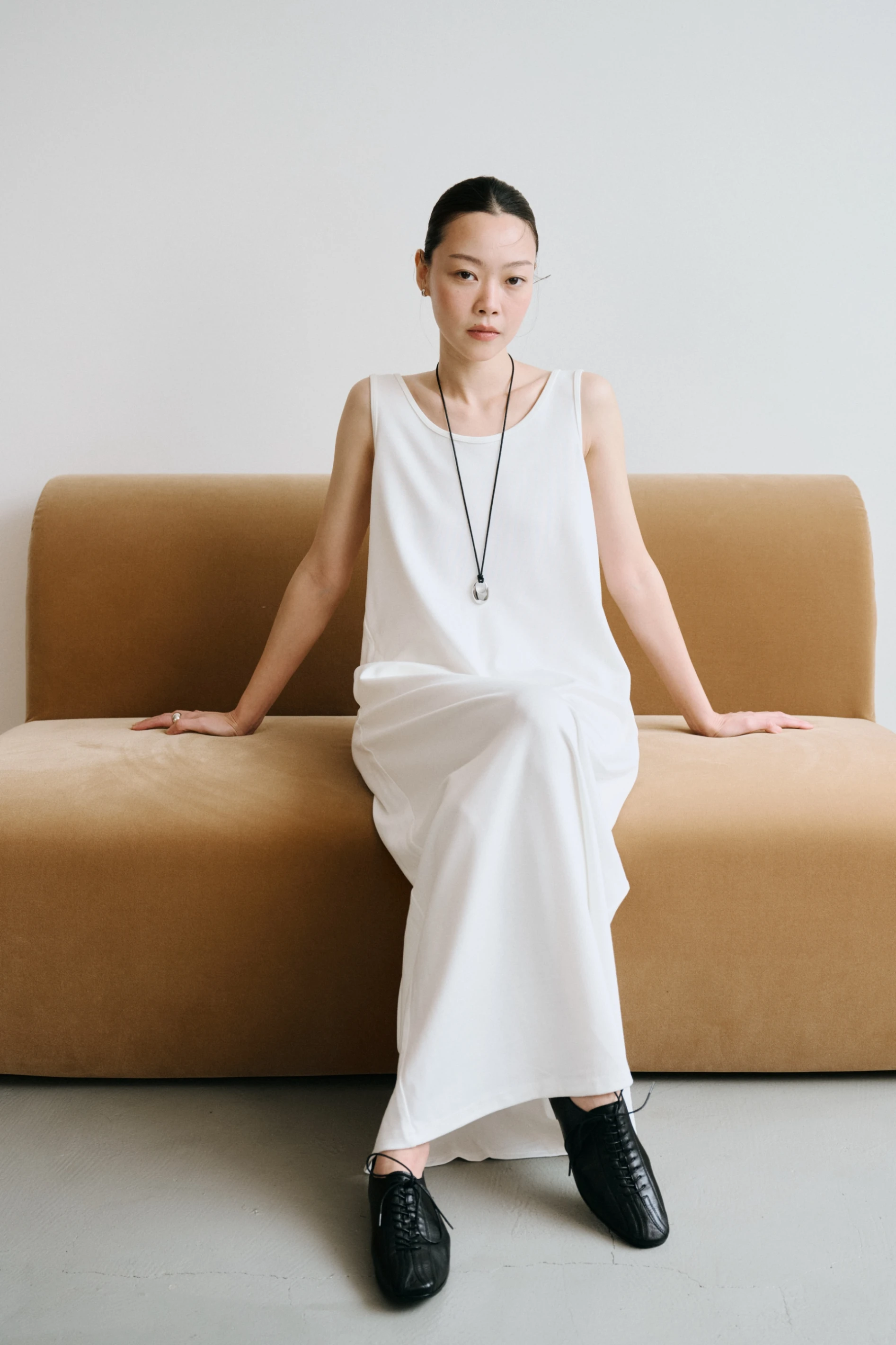 Minimal Back Dress | 極簡挖背長洋 (White)