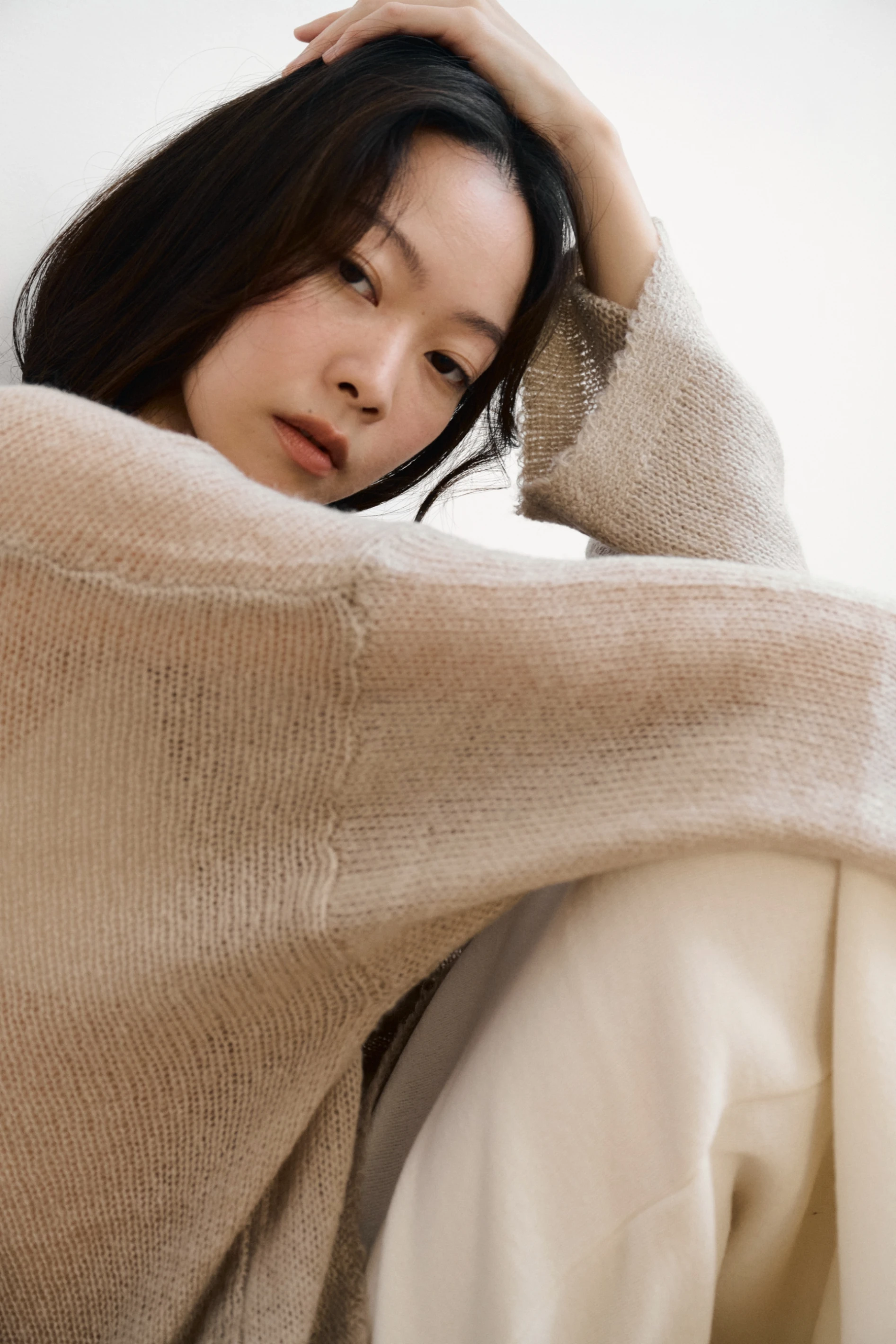 Alba Alpaca Knit｜晨霧羊駝絨寬鬆毛衣(Beige)