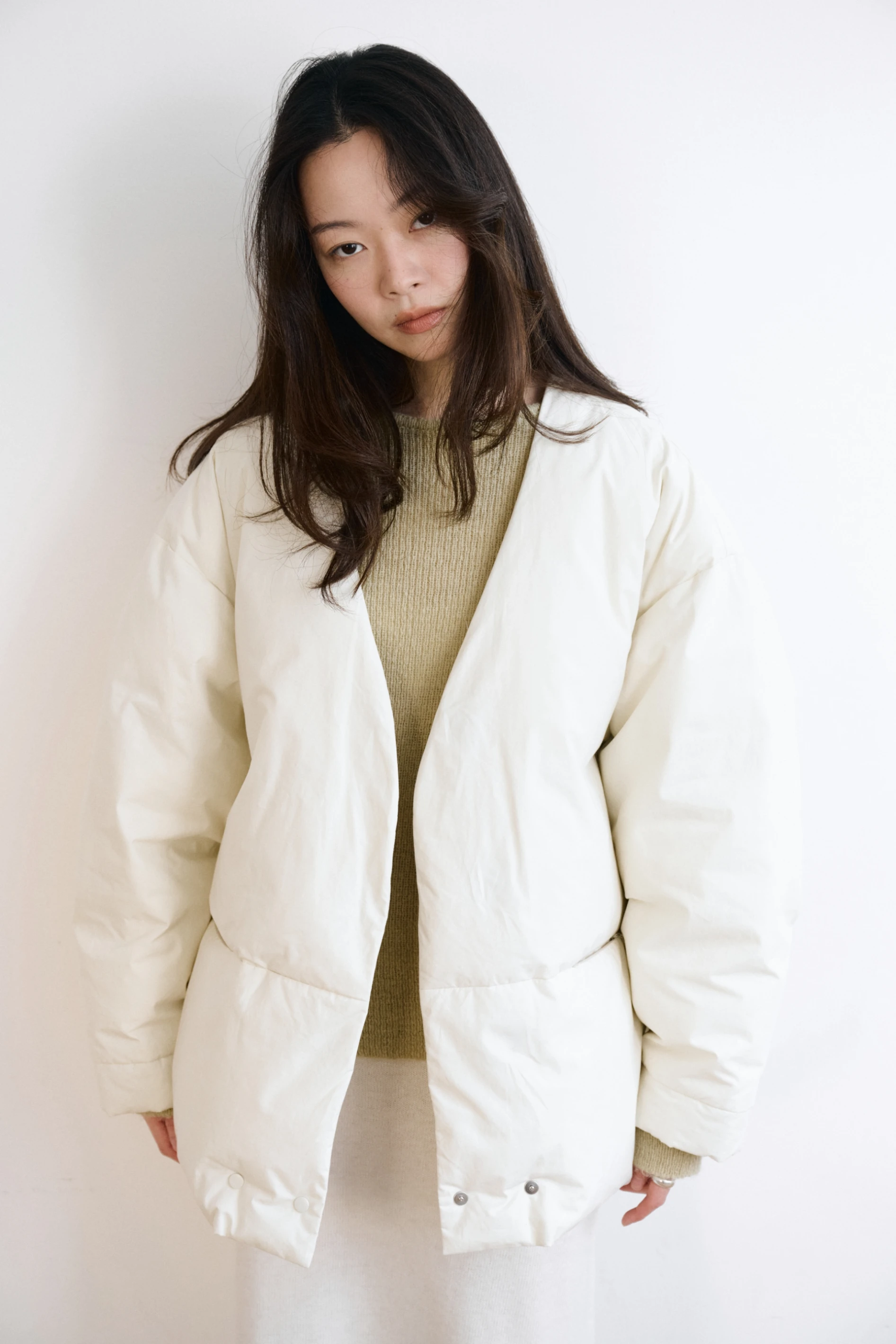 Cloud Mist Puffer | 雲霧無領羽絨外套