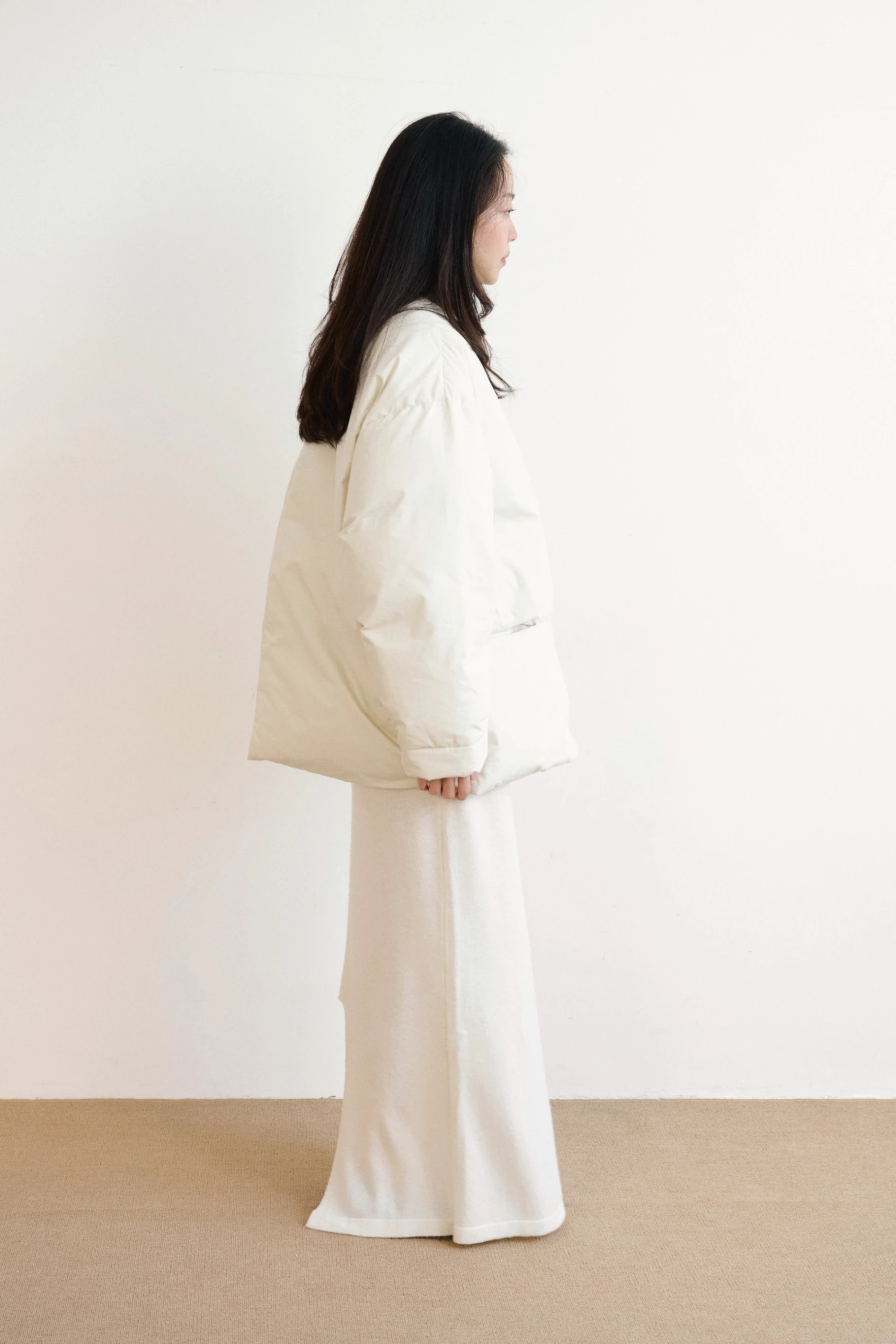 Cloud Mist Puffer | 雲霧無領羽絨外套