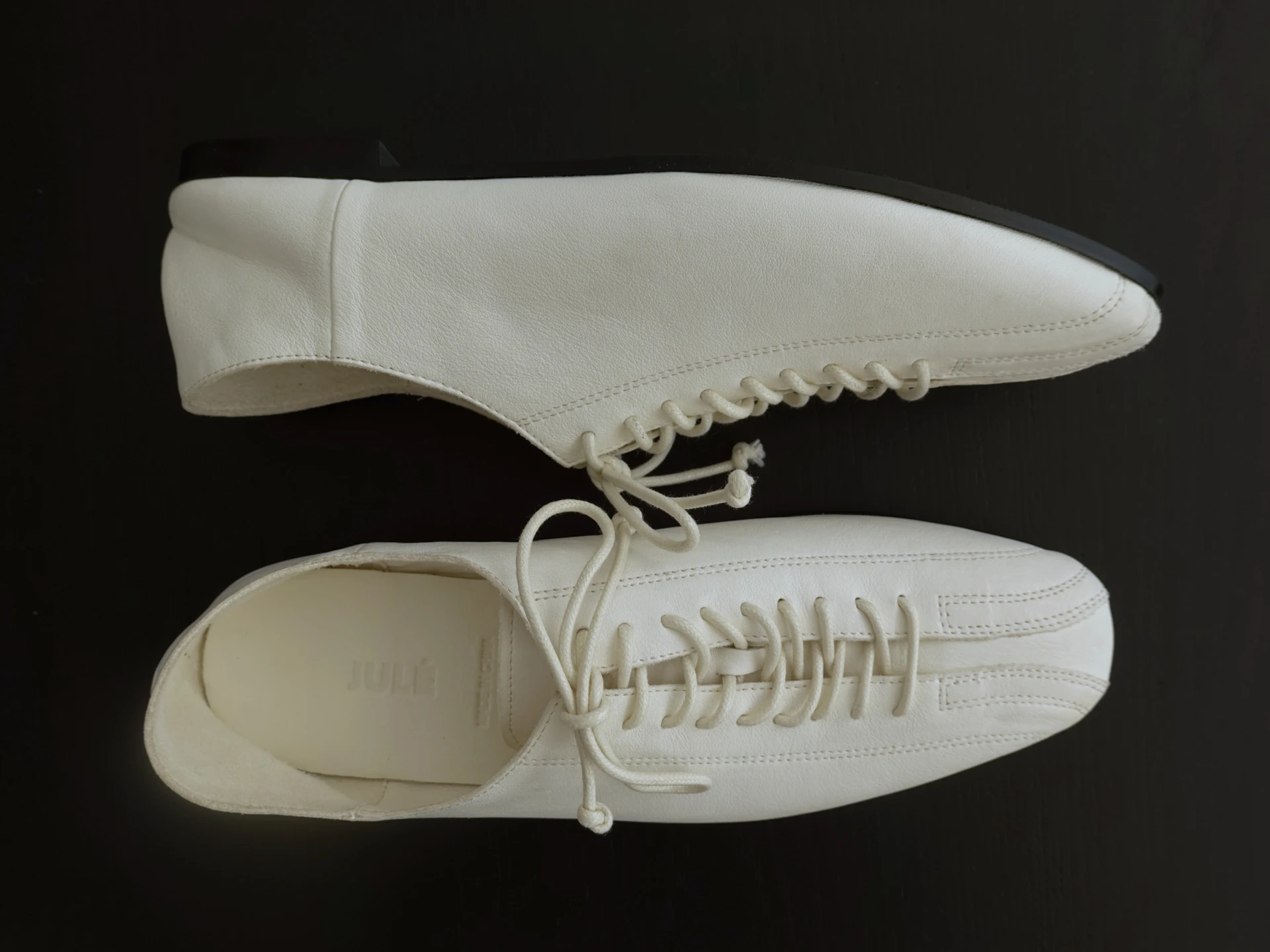 Lambskin Classics ｜羊皮德訓綁帶皮鞋(米白)