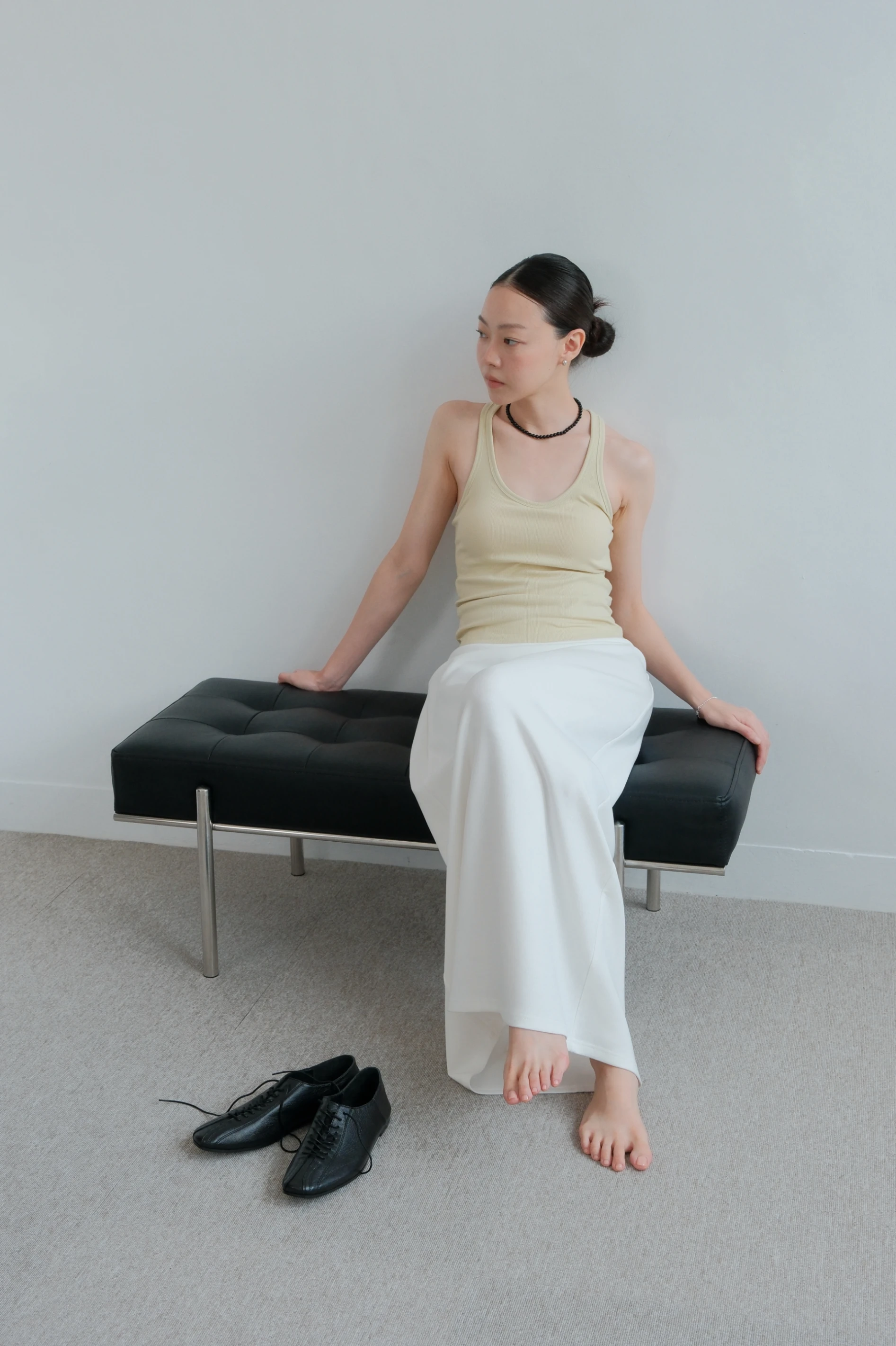 Cool-Flow Lyocell Skirt | 冰感天絲極簡棉裙(White)
