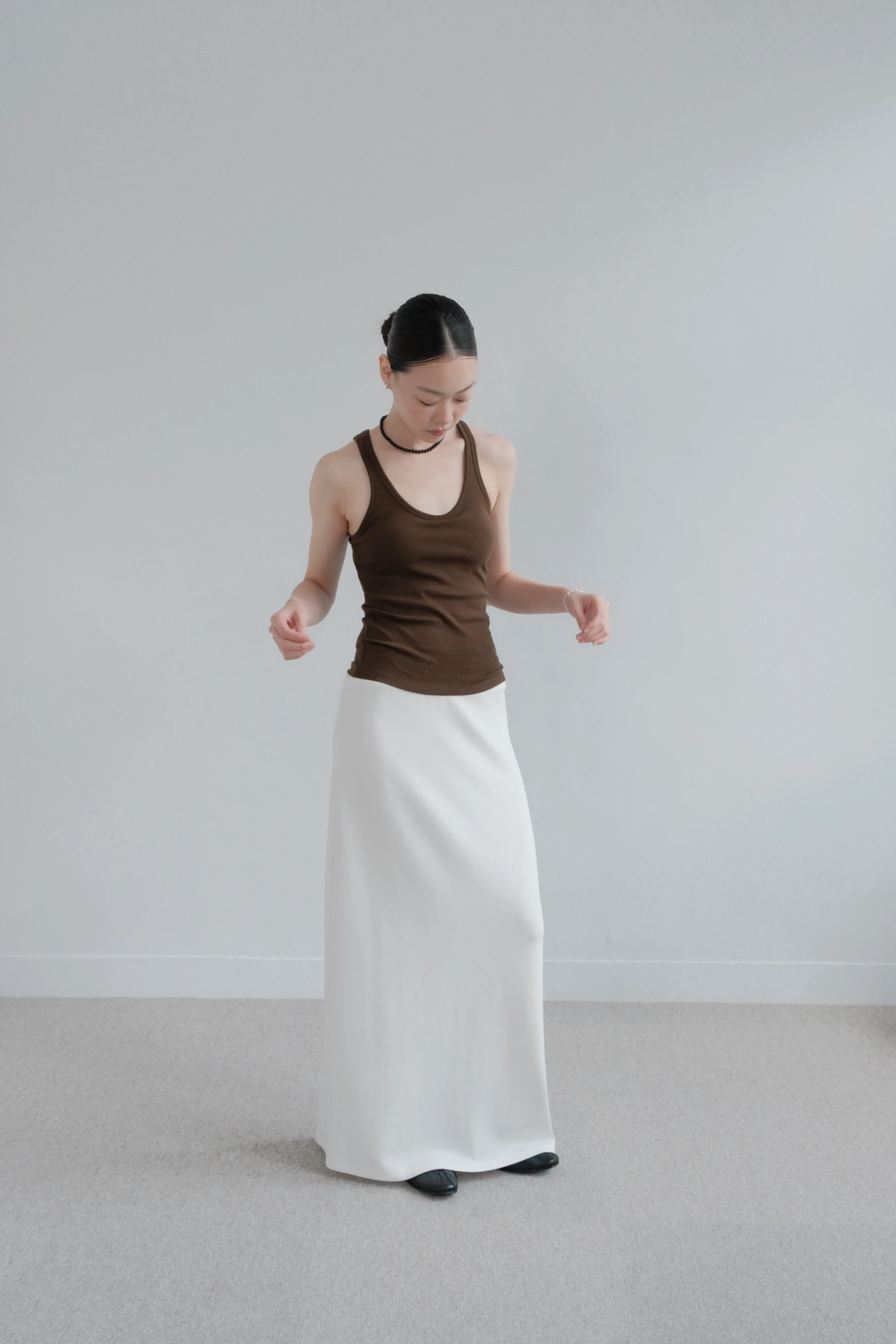 Cool-Flow Lyocell Skirt | 冰感天絲極簡棉裙(White)