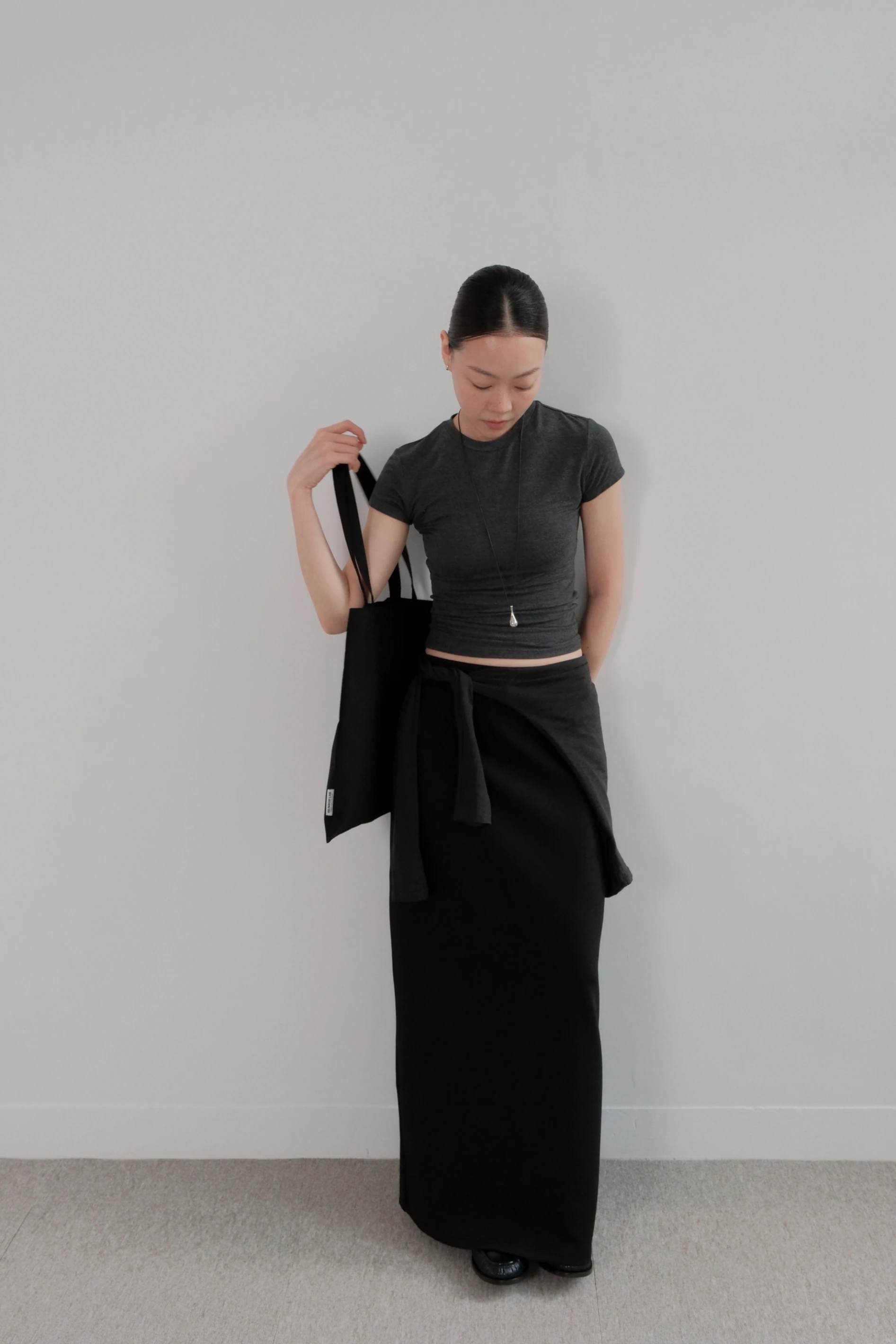 Cool-Flow Lyocell Skirt | 冰感天絲極簡棉裙(Black)