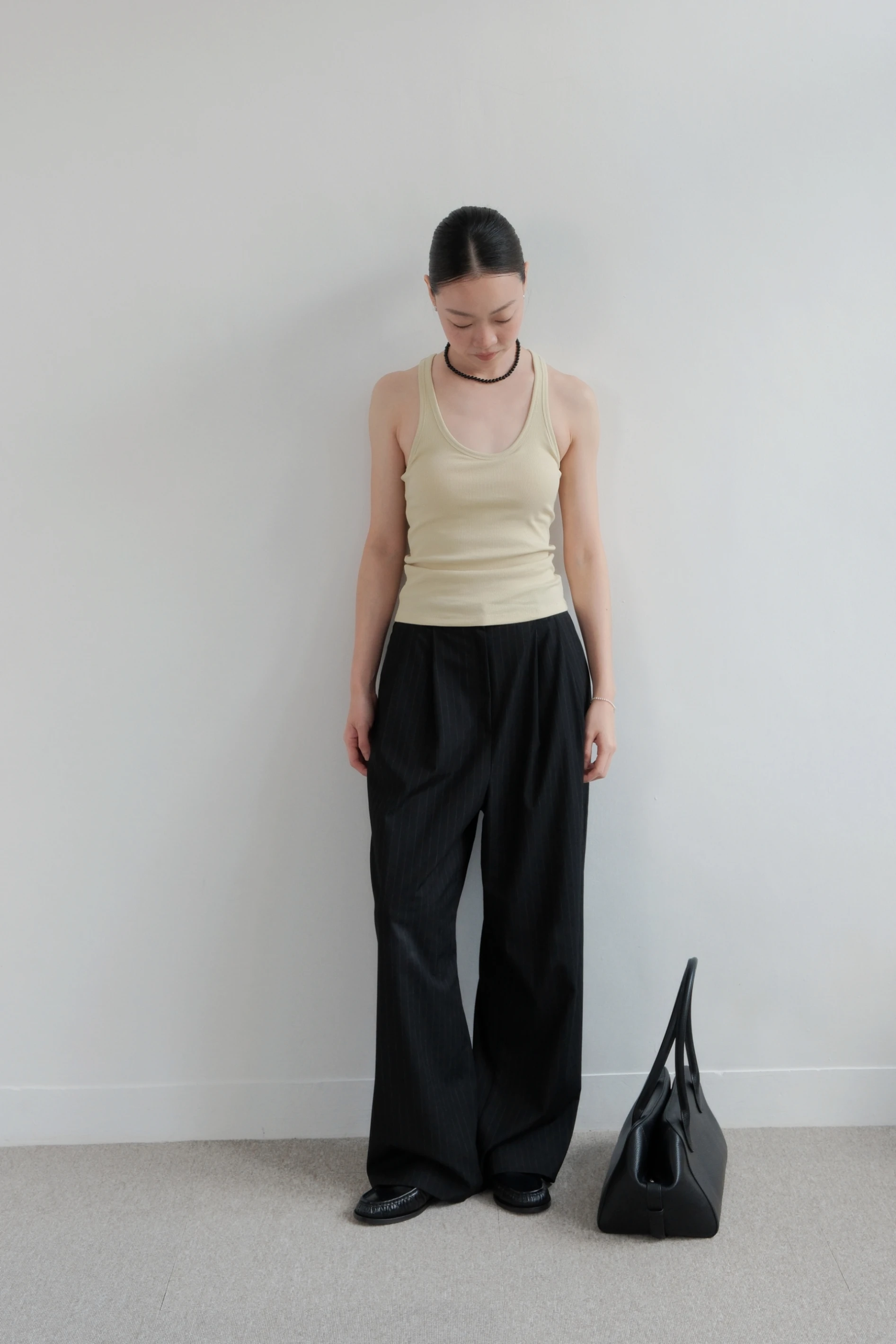 Effortless Ribbed BraTop | 慵懶廓形坑條 BraTop(Light yellow)
