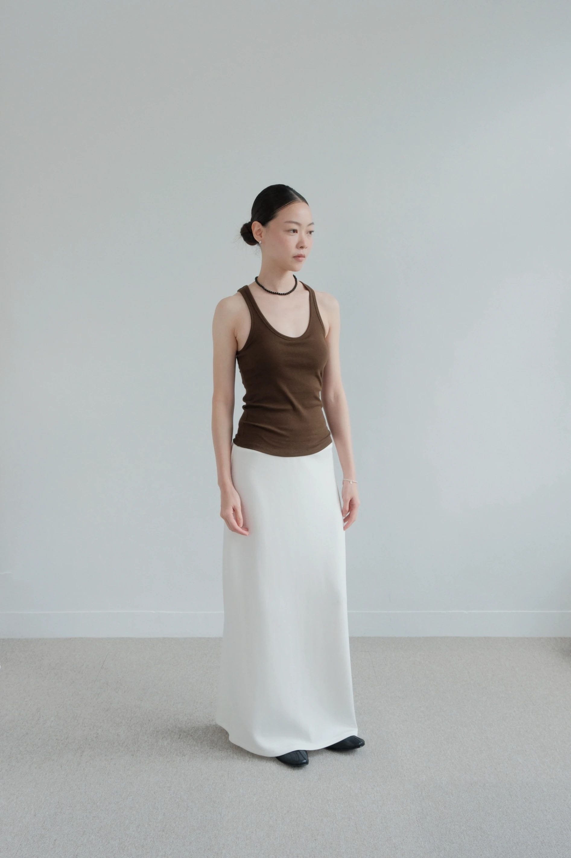 Effortless Ribbed BraTop | 慵懶廓形坑條 BraTop(Brown)