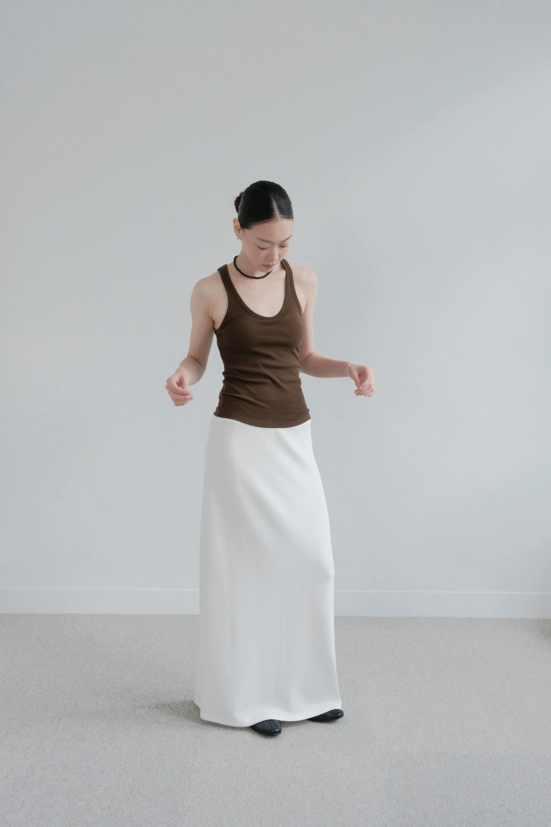 Effortless Ribbed BraTop | 慵懶廓形坑條 BraTop(Brown)