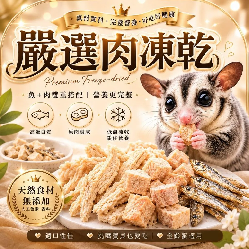 嚴選肉凍乾-綜合凍乾｜6種高蛋白｜雞肉 魚柳 蝦 干貝 丁香魚➔