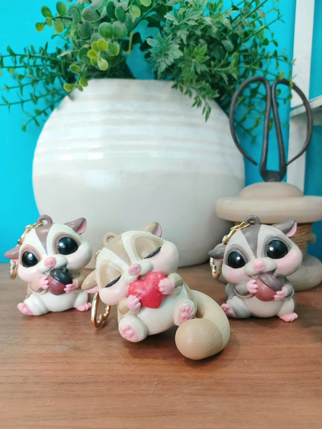「泰國手作｜蜜袋鼯客製花色鑰匙圈｜限量預購」