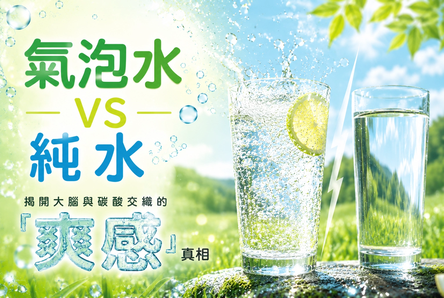氣泡水與水的差別
