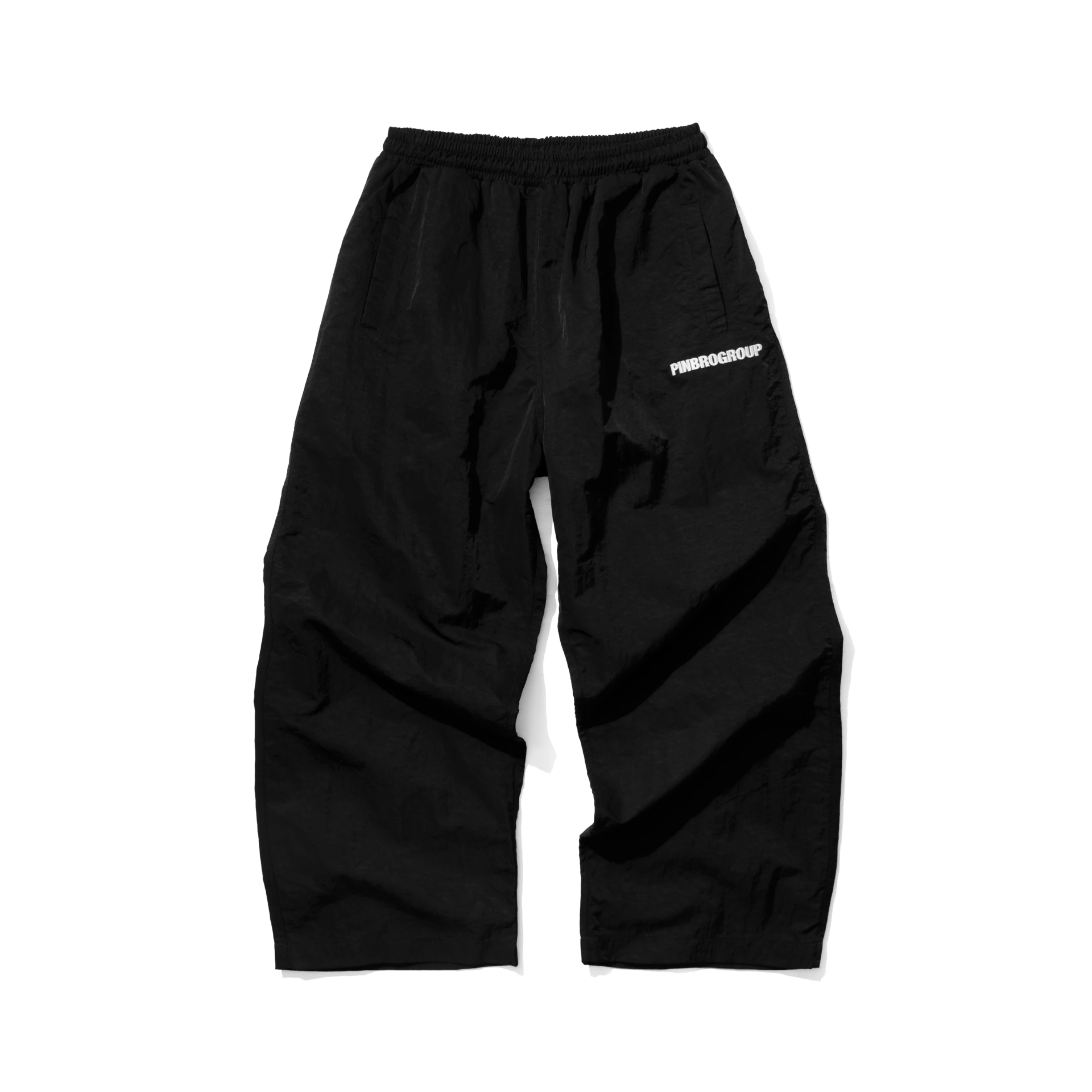 PINBROGROUP CASUAL LINEN PANTS - BLACK