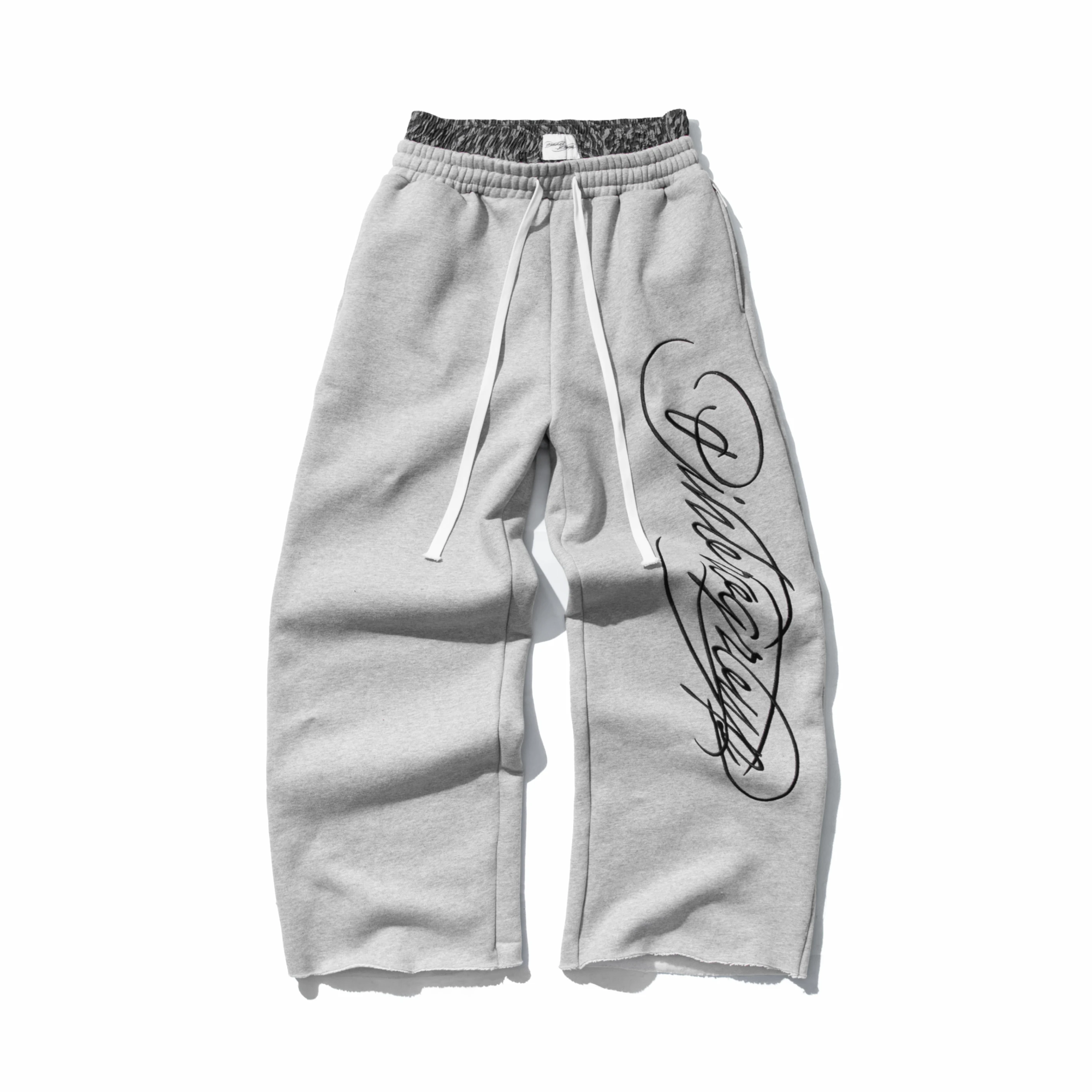 DOUBLE WAIST SWEATPANTS - GRAY