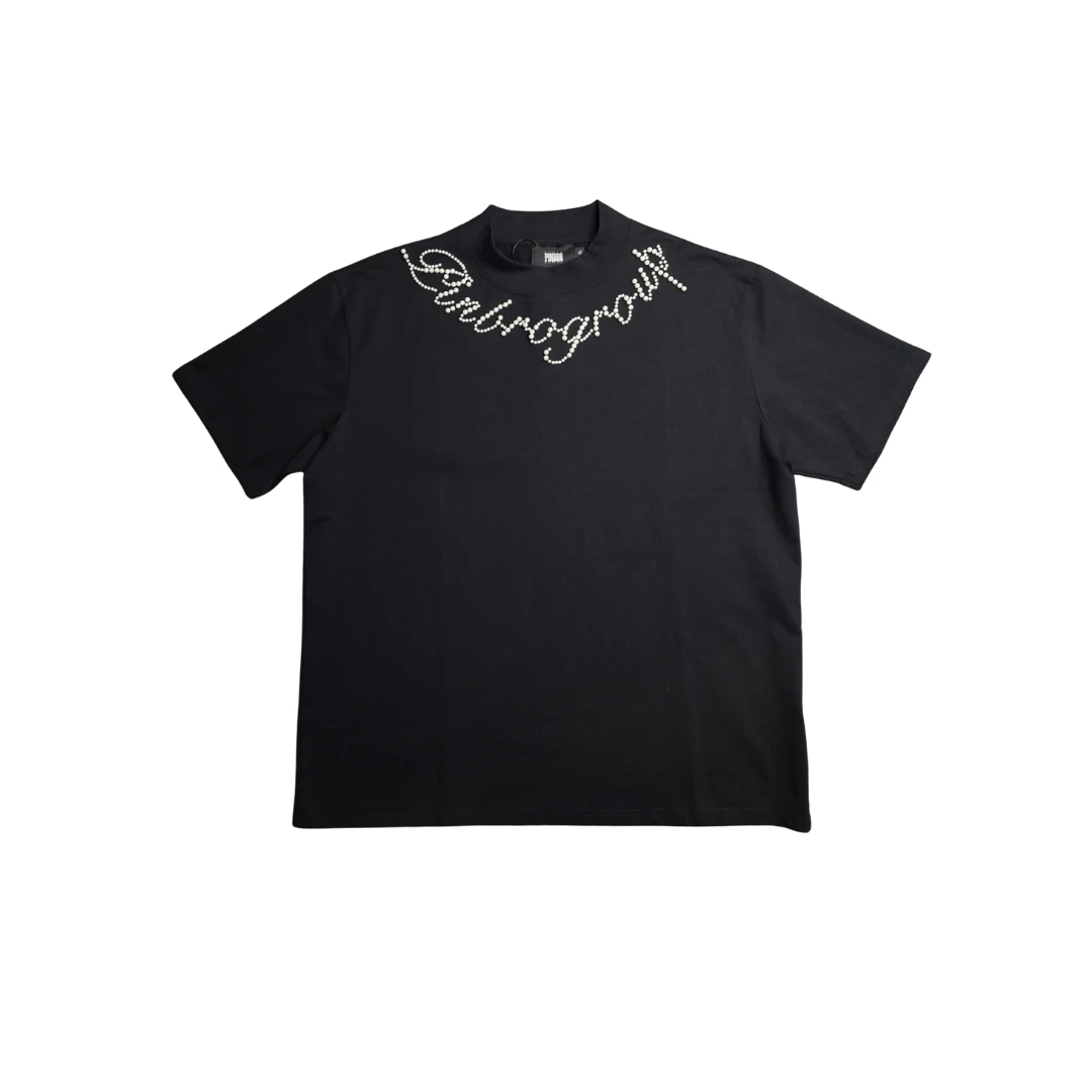 Pearl-Studded Collar Tee