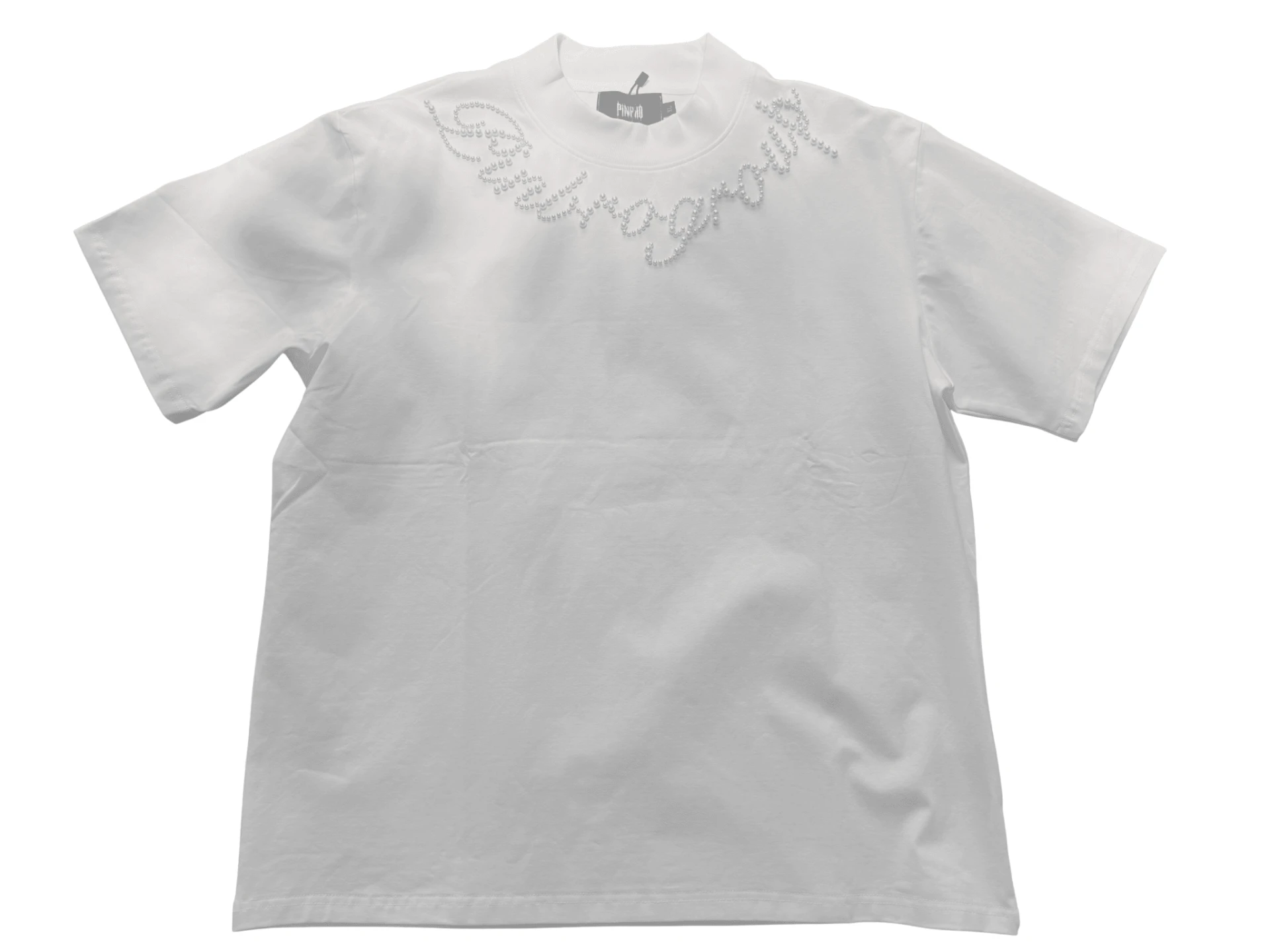 Pearl-Studded Collar Tee