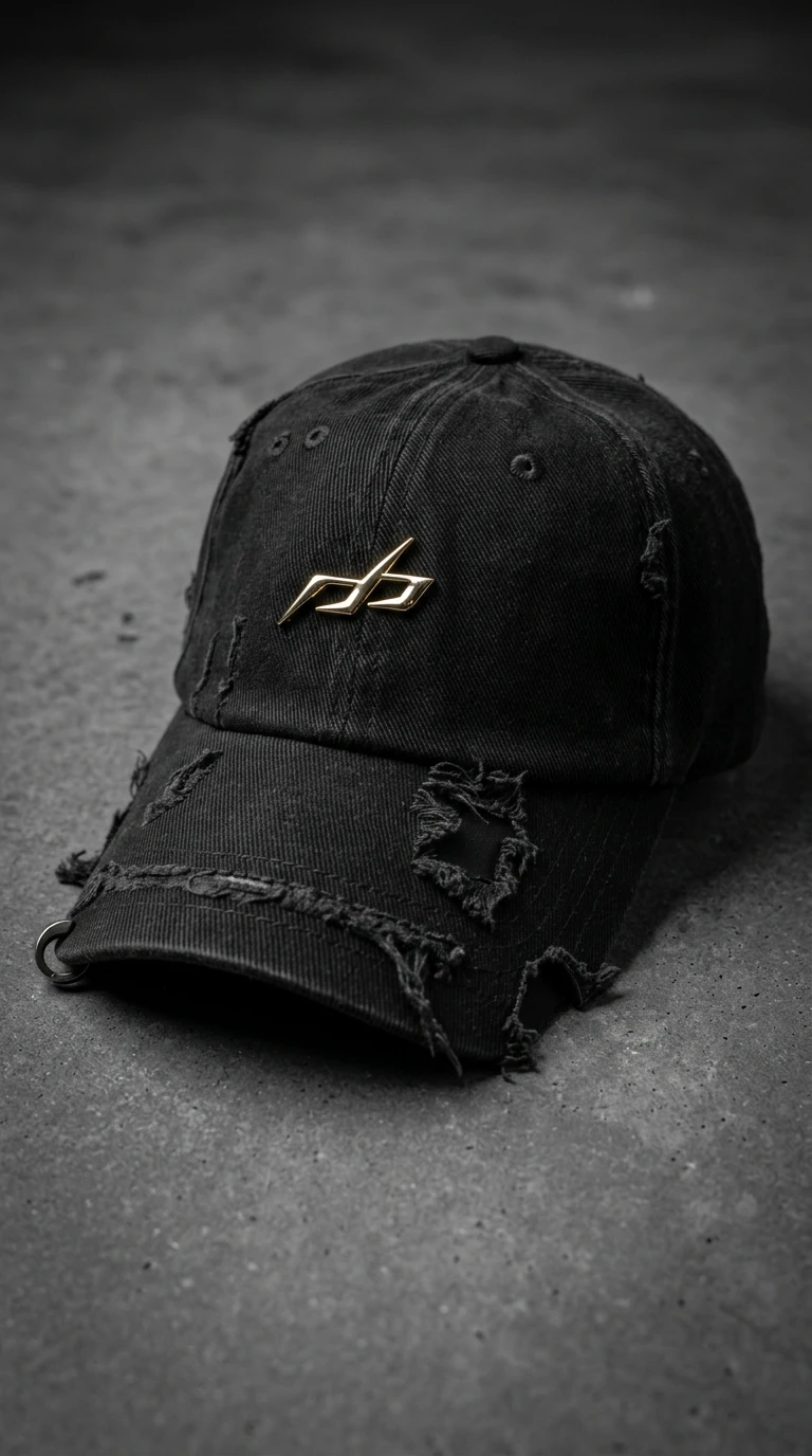PINBRO Destroyed Cap in Faded Black