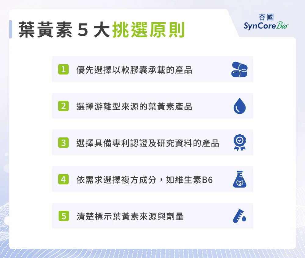葉黃素怎麼挑?掌握 5 大挑選原則