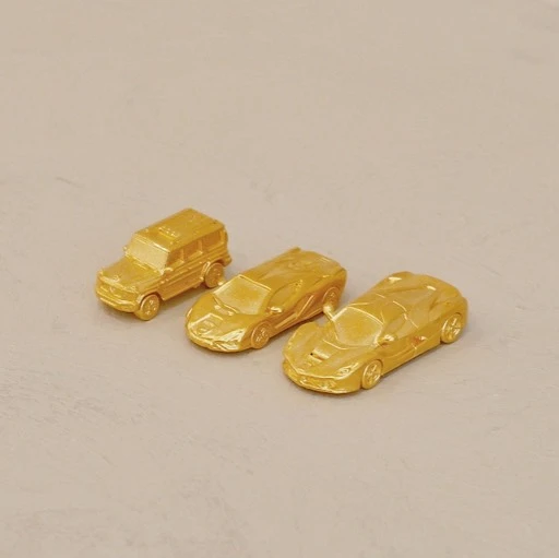黃金車車擺件