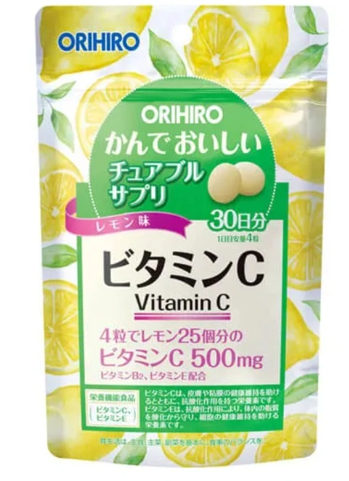 ORIHIRO 營養補充咀嚼錠【維他命C檸檬味】120粒
