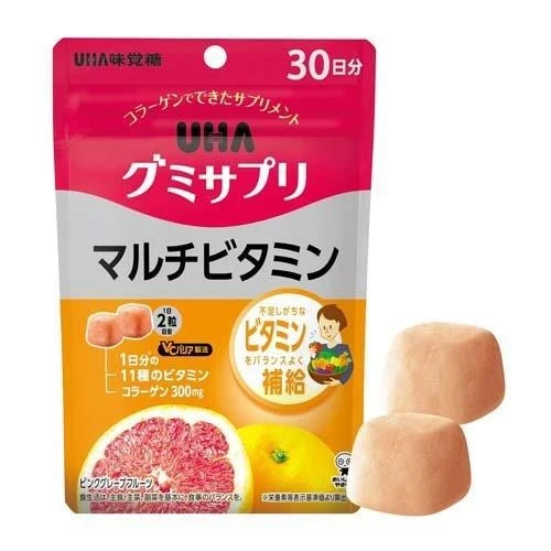 UHA味覺糖 - 營養補充軟糖 綜合維他命(葡萄柚口味) 30日份