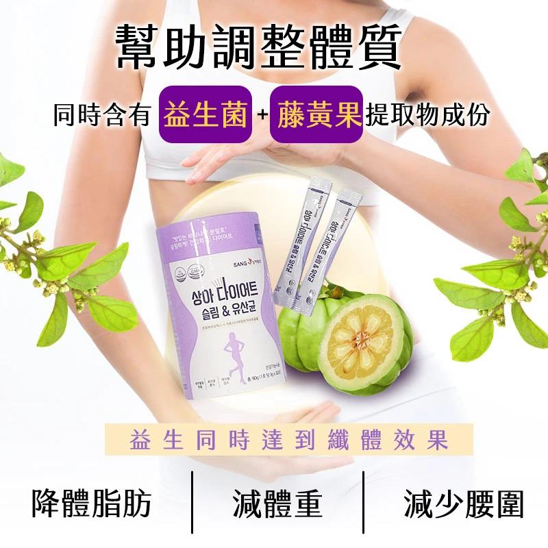 現貨 韓國 NEW SANG-A 益生菌 紫色纖腰 藤黃果款 30入