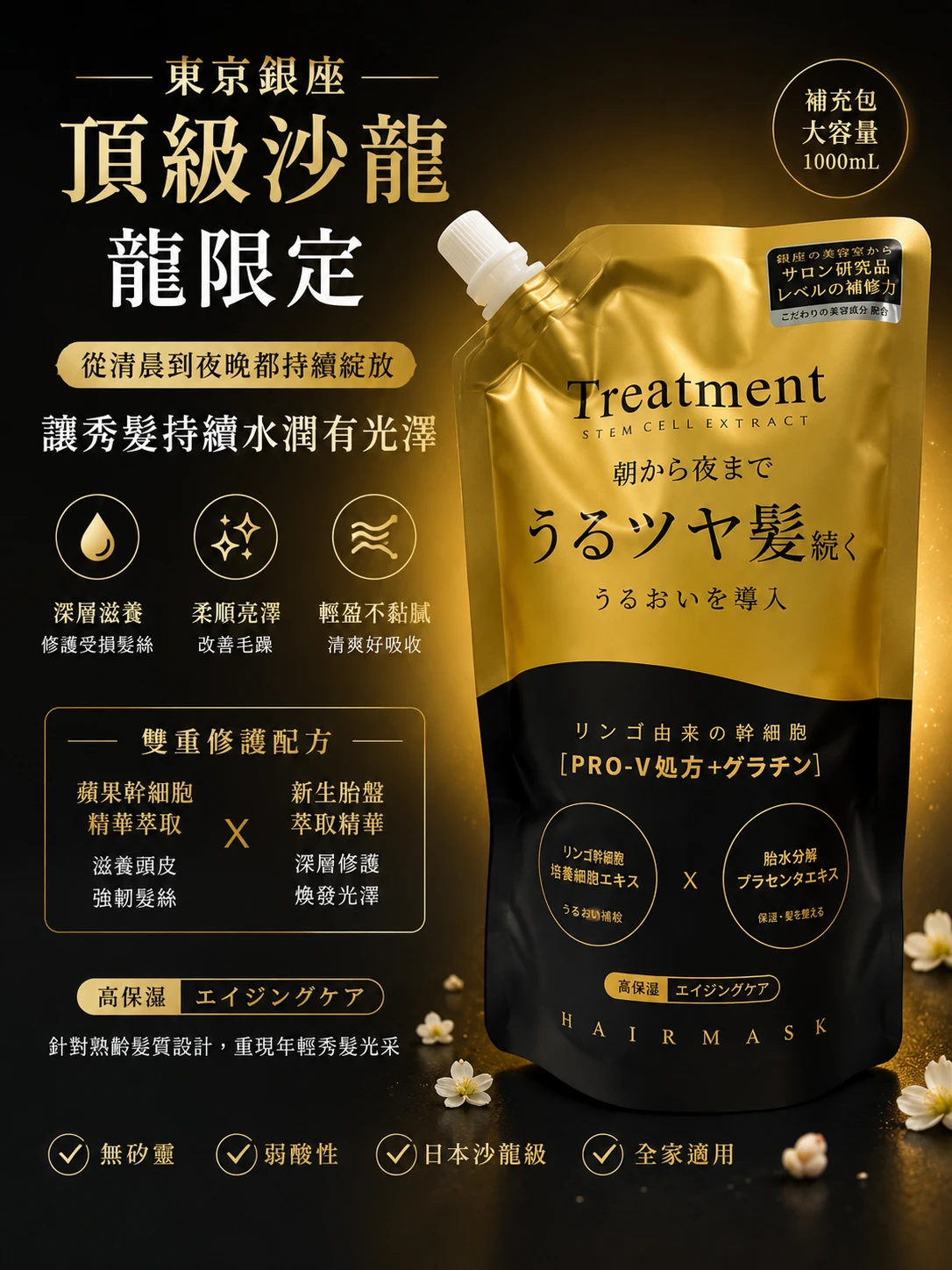 東京銀座頂級沙龍限定🗼熱導微分子胎盤幹細胞護髮膜升級版 500ml