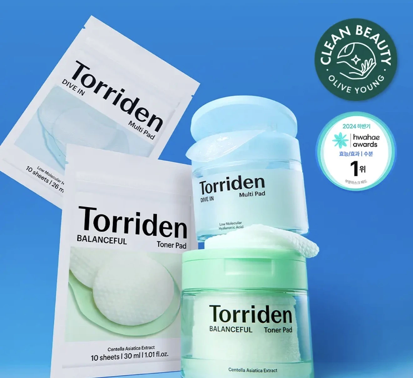 Torriden Dive-In／Balanceful 保濕舒緩化妝棉 玻尿酸/積雪草（加贈10片）