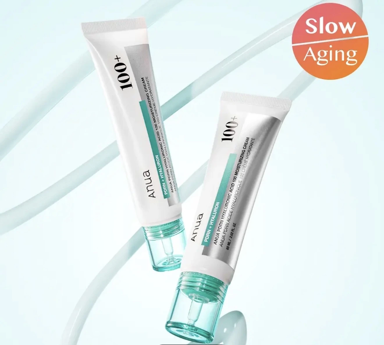 Anua PDRN 玻尿酸100保濕修護面霜 60ml×2入