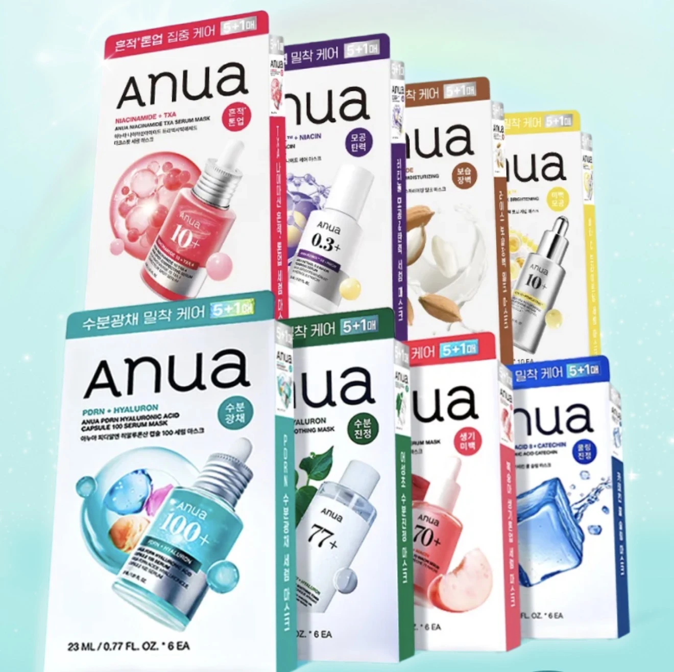 Anua 每日保養面膜系列25ml x（5+1片)共8款