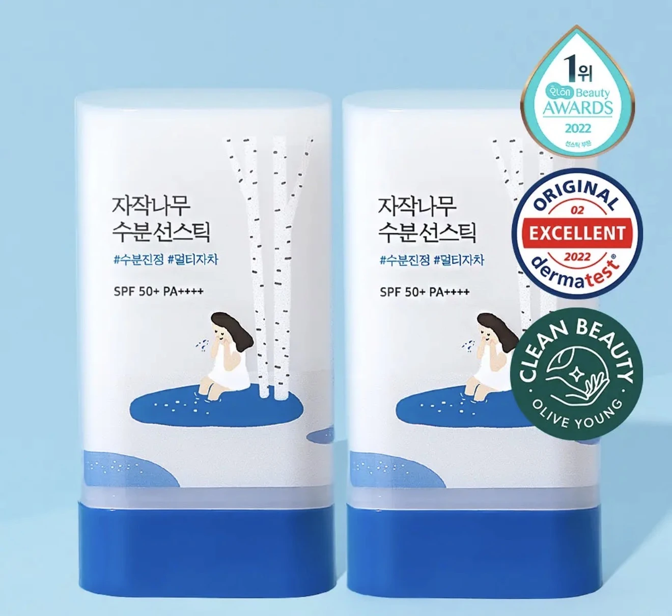 預購 Round Lab 白樺樹保濕防曬棒 SPF50+ PA++++ 19g（雙入組）