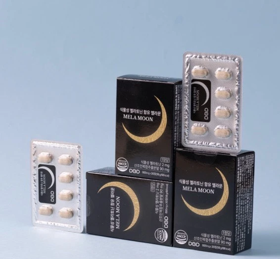 現貨 韓國 MELA MOON 植物性褪黑激素 夜燃晚安錠600mg × 30錠(黑盒)