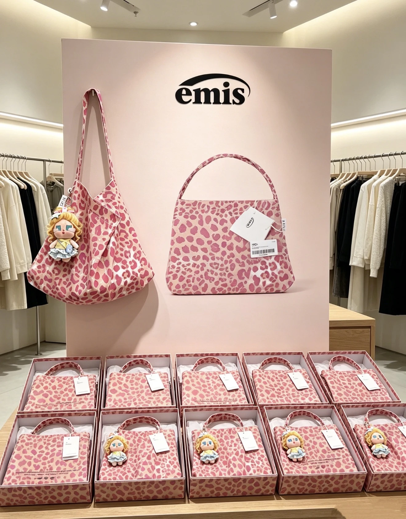 預購 Emis豹紋包 粉色/咖色
