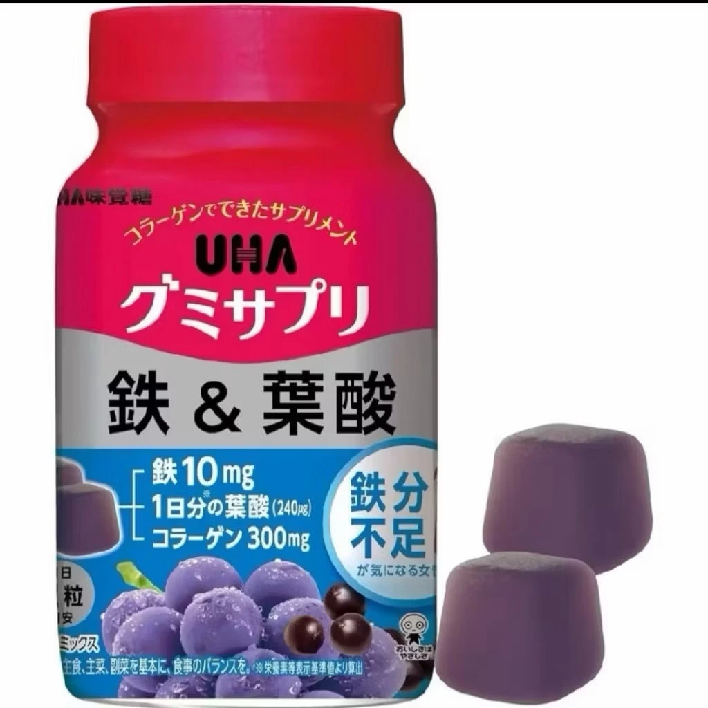現貨 UHA 味覺糖 鐵+葉酸 軟糖 30日 60粒/包