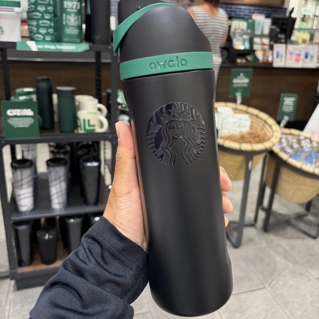 7月底到貨 美國代購 Owala × Starbucks 限量聯名經典黑雙飲口不鏽鋼保溫瓶/710ml