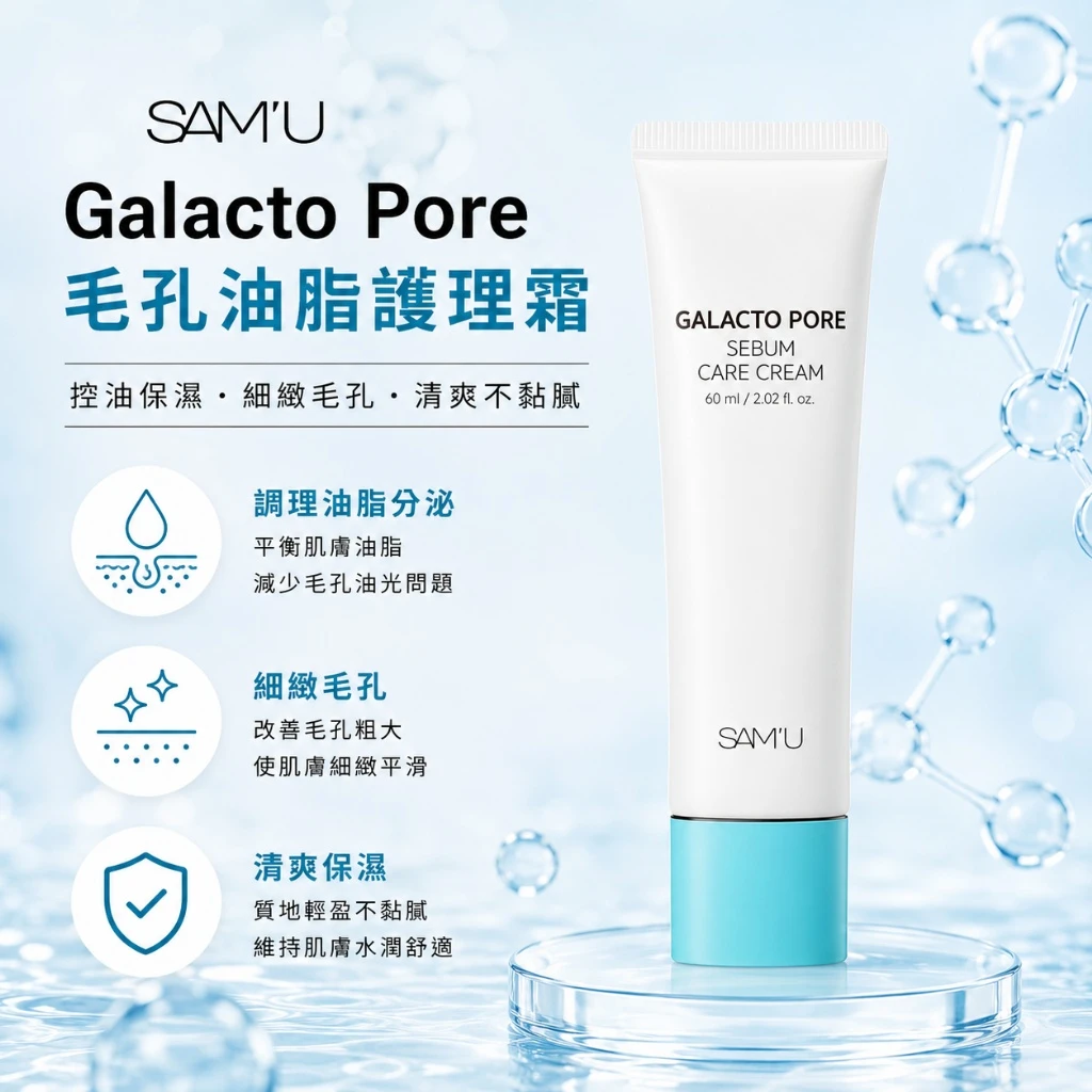 現貨 SAM’U Galacto 毛孔控油保濕乳霜 60ml