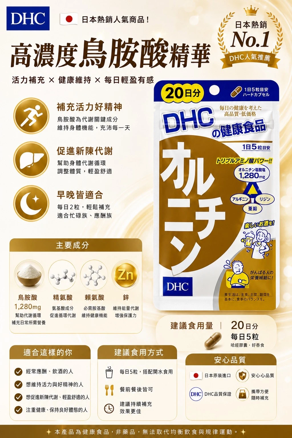 現貨 DHC烏氨酸素20日