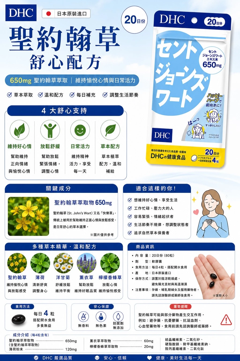 預購 DHC聖約翰草20日