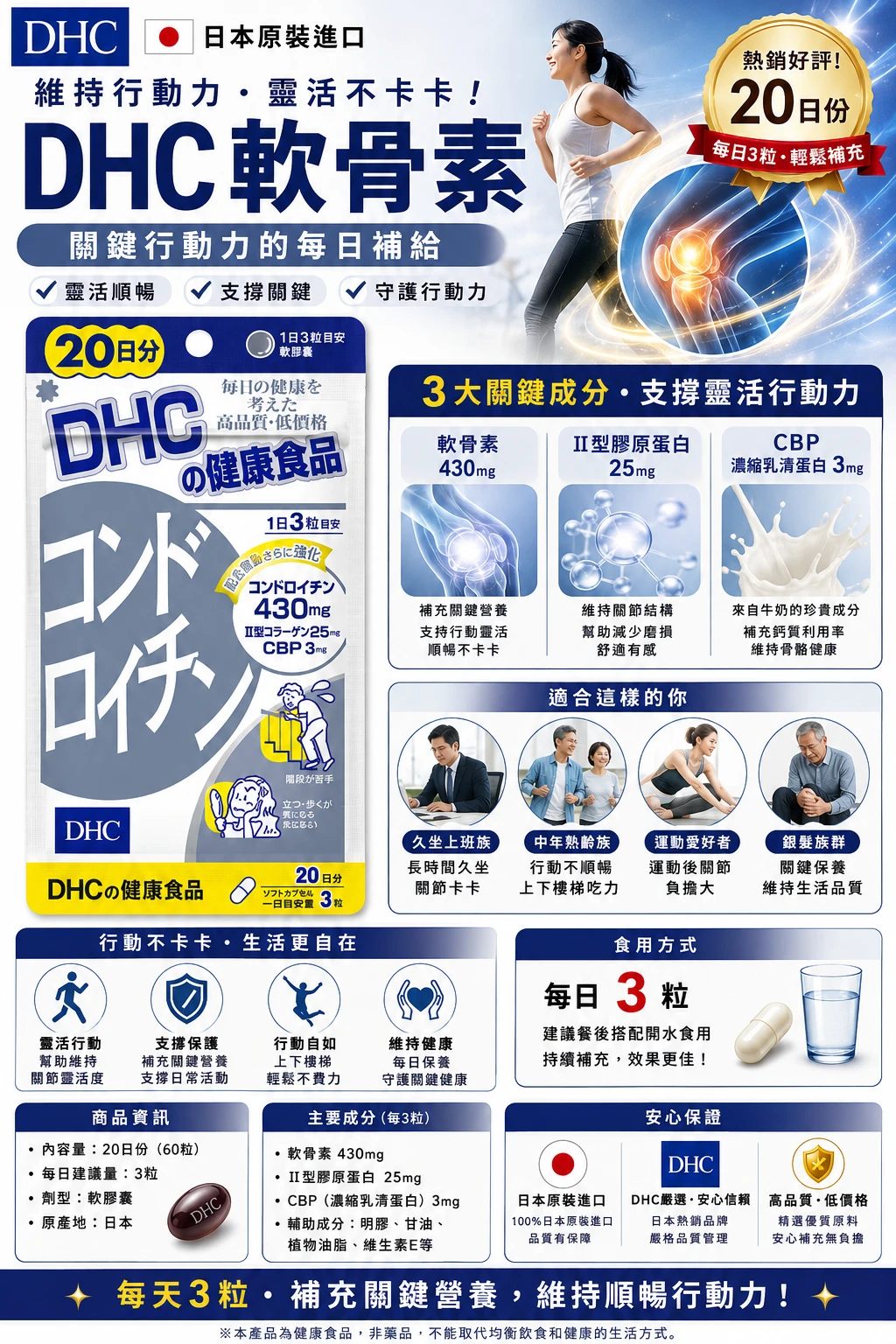 預購 DHC鯊魚軟骨素20日